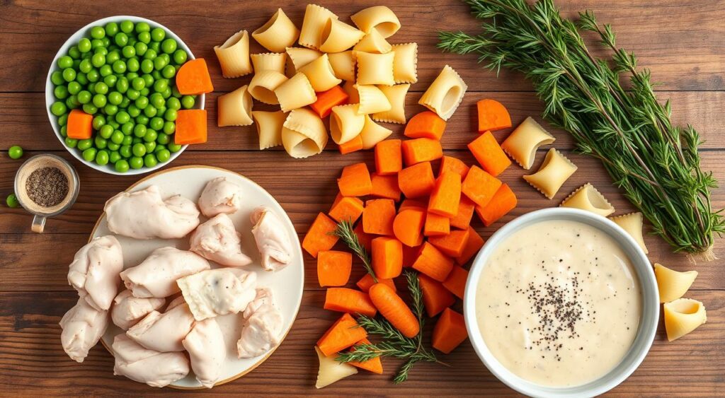 Chicken Pot Pie Pasta Ingredients