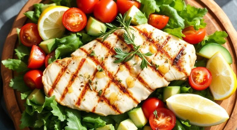 Lemon Herb Grilled Chicken Salad