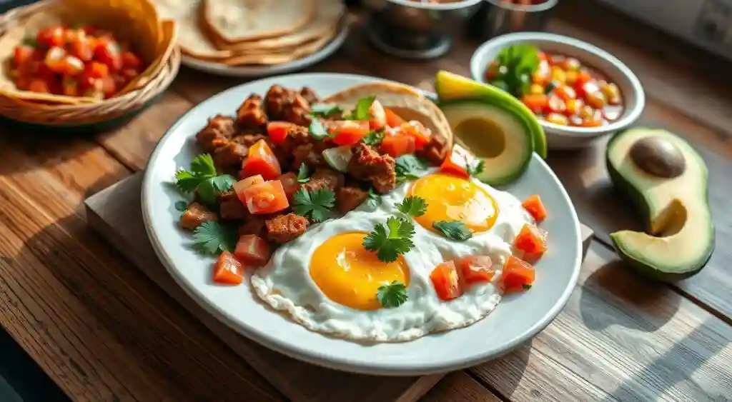 carnitas and egg breakfast