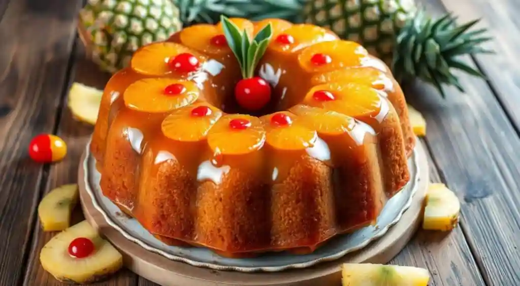 Pineapple Upside Down Bundt Cake