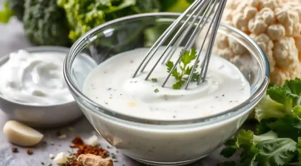 Creamy Salad Dressing Preparation