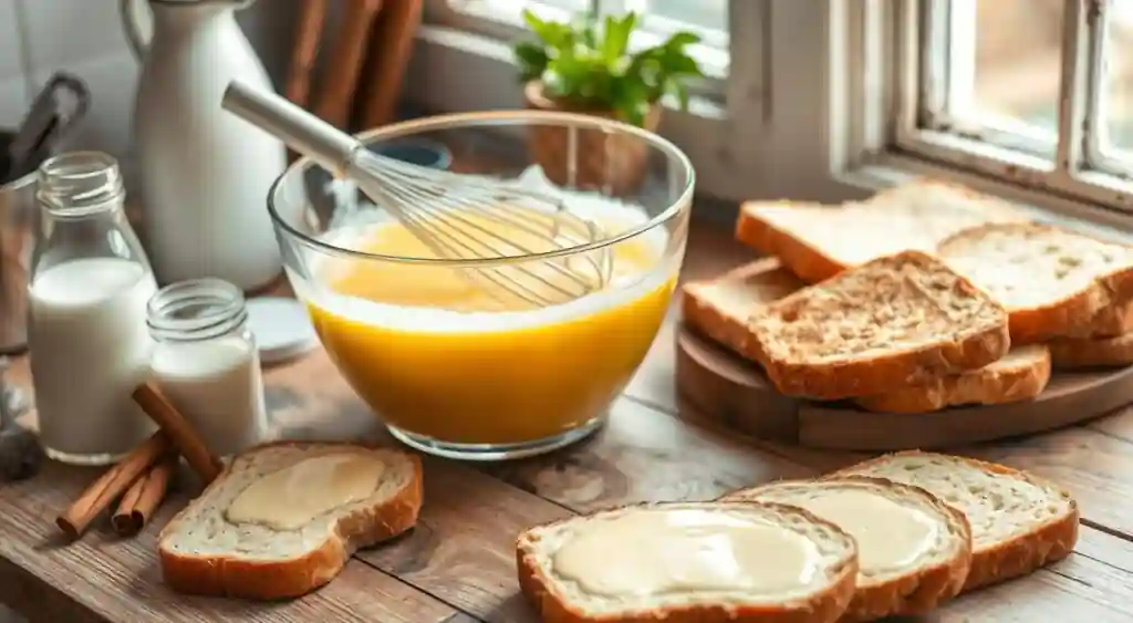 French Toast Batter Preparation