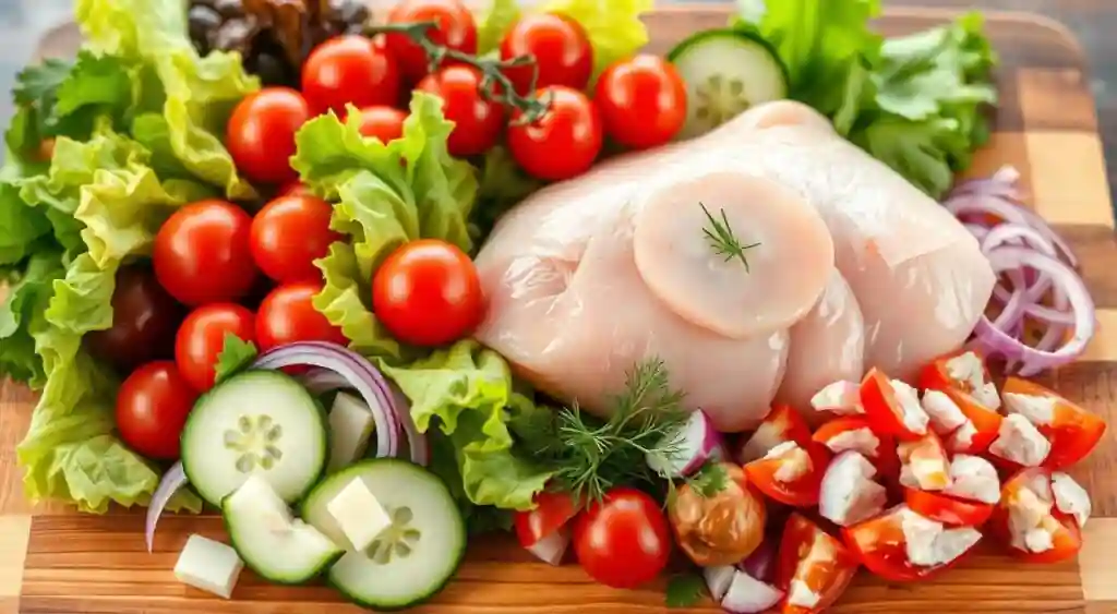 Fresh Chicken Salad Ingredients