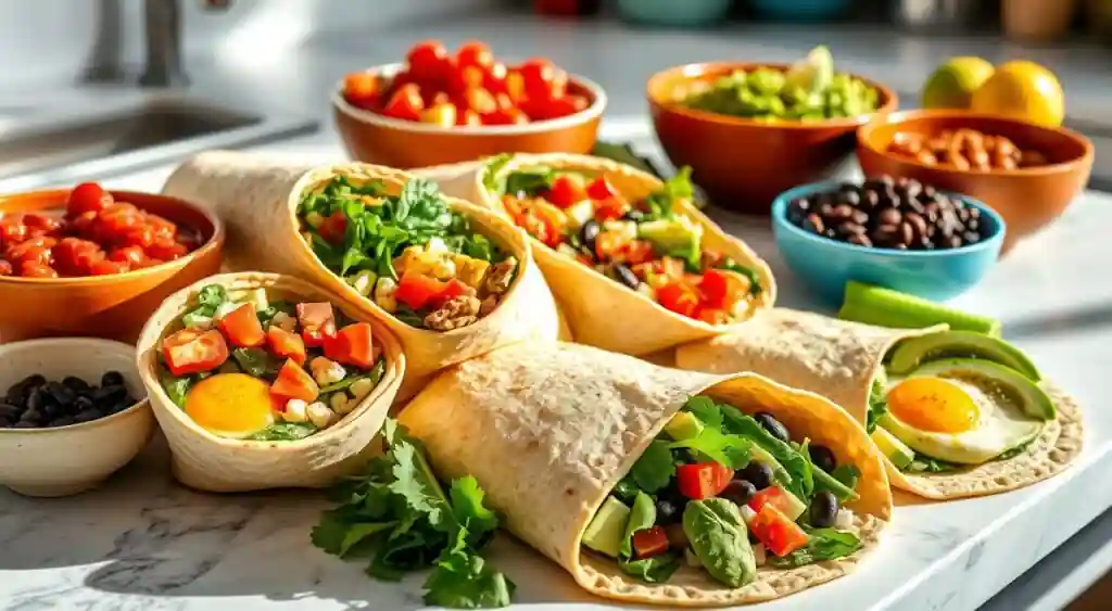 Healthy Breakfast Burrito Meal Prep