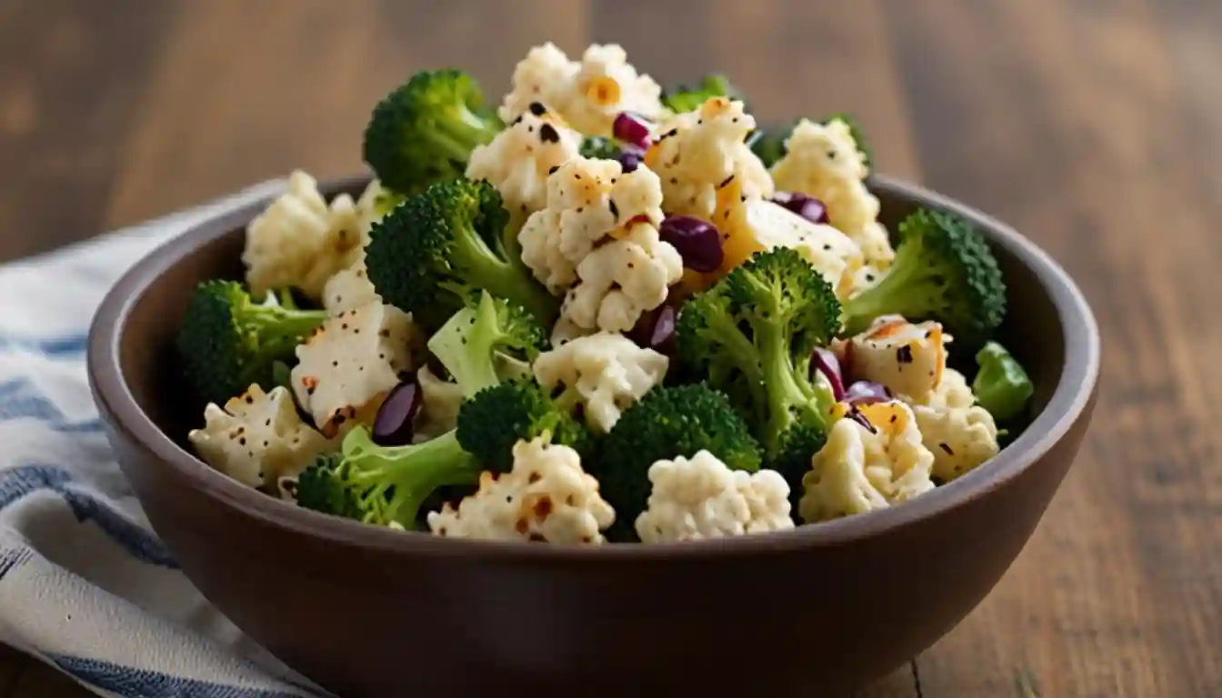 Healthy Broccoli Cauliflower Salad Recipe