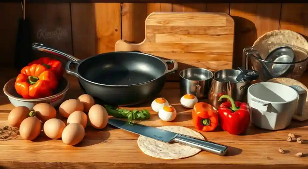 Kitchen Tools for Breakfast Burrito Preparation