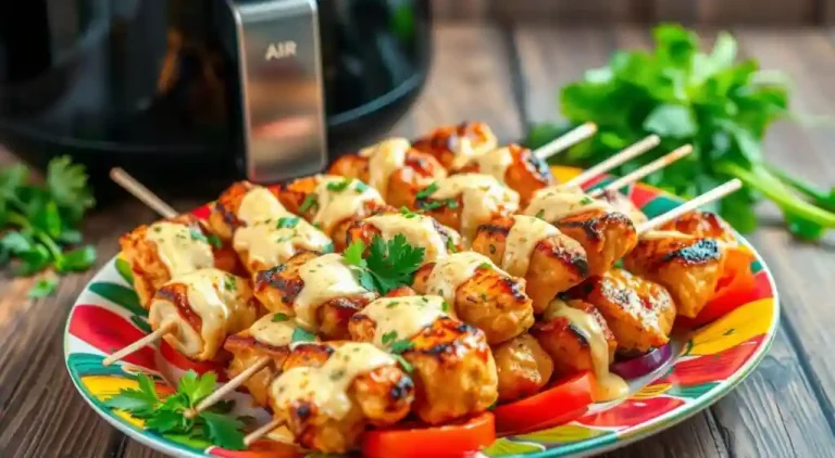 Bang Bang Chicken Skewers with Spicy Sauce