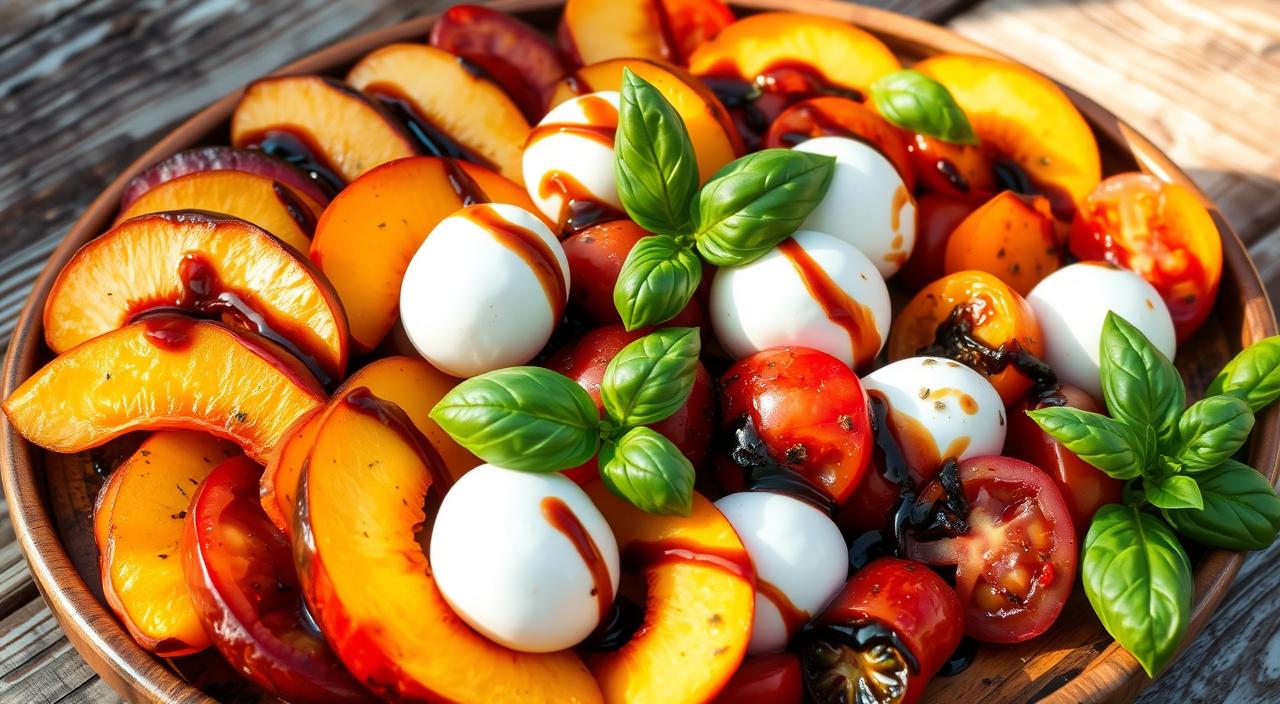 peach caprese salad